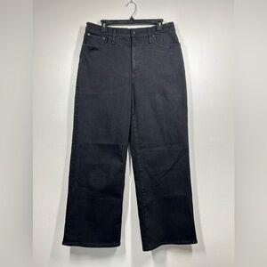 Madewell The Perfect Vintage Wide Leg Jeans Black Size 31 EUC